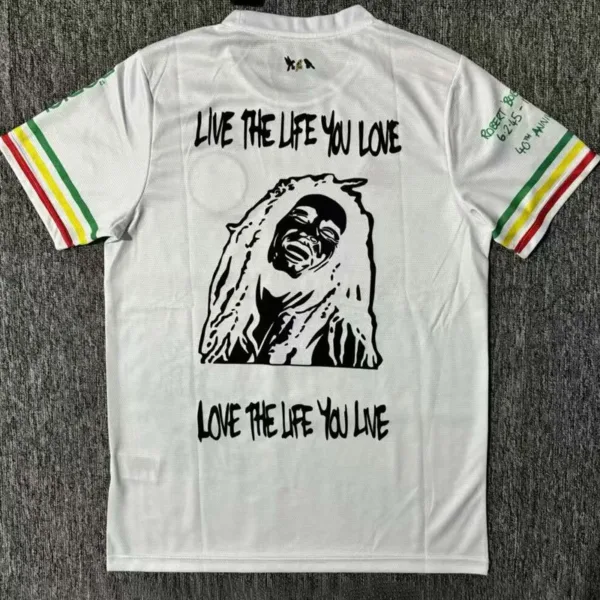 maillot ajax amsterdam bob marley blanc – 2024/25 – edition spéciale