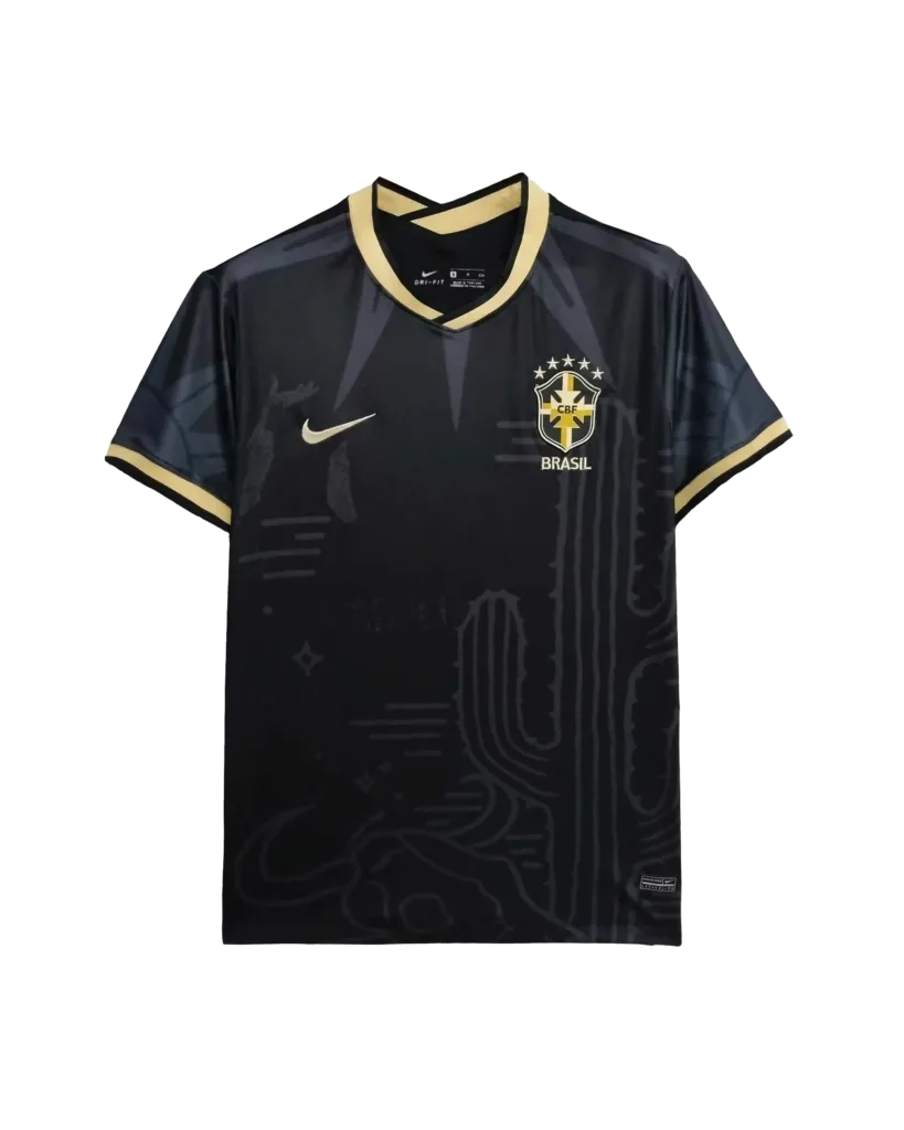 maillot brésil 2025/26 black gold nike nouveau