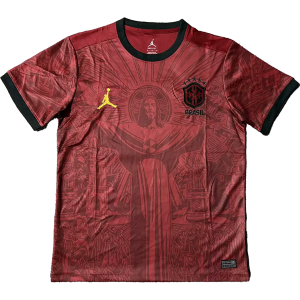 maillot brésil rouge jesus christ 2025/26 nouveau