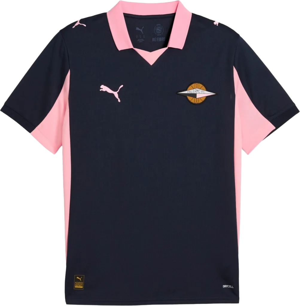 maillot palerme 2025 26 noir rose extérieur puma