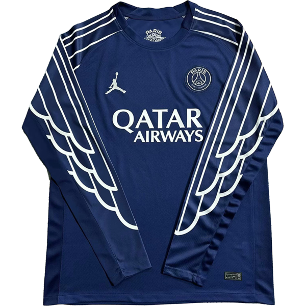 maillot psg 2025 fourth manche longue bleu