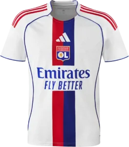 maillot ol lyon 2025/26 domicile adidas