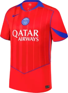 maillot psg third rouge 2025/26 nike