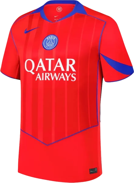 maillot psg third rouge 2025/26 nike